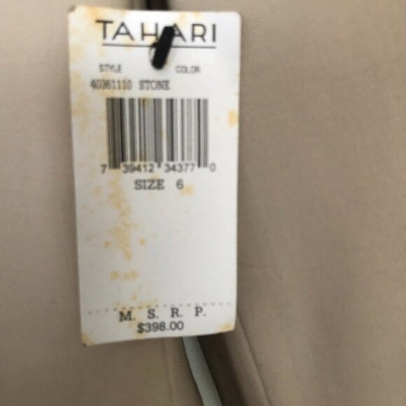 NWT*TAHARI BEIGE/SAND*FITTED*LINED JACKET BLAZER*Sz 6*$398*NEW - Picture 11 of 11